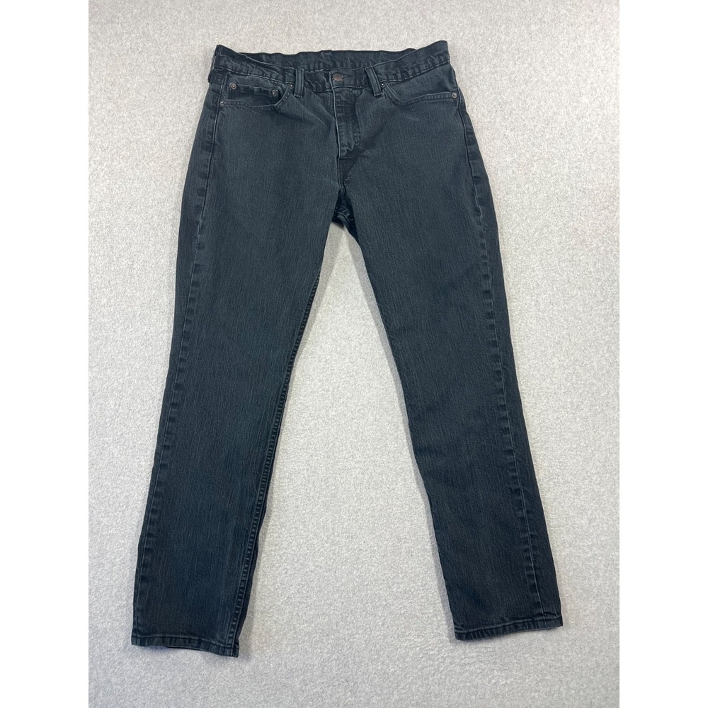 Levis 511 Jeans Mens 36x32 Faded Black Denim Straight Leg Slim Fit Stretch